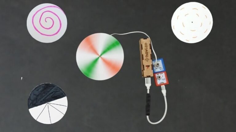 DIY Optical illusion spinning disc using Havi Elements
