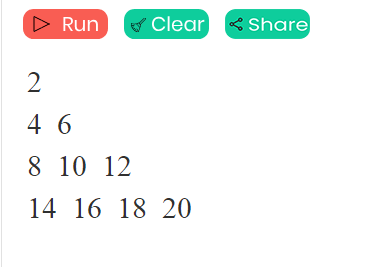 Even number triangle