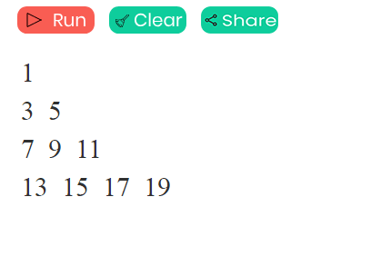 Odd number triangle