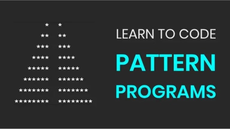 Pattern Programs using numbers, alphabet & symbols