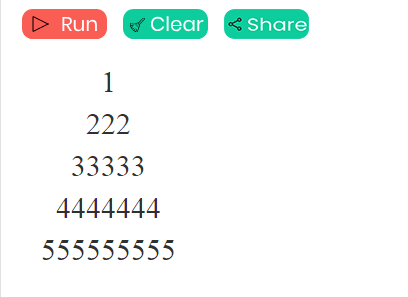 Pyramid using same numbers up-side-down