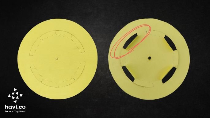circular disc diy gramophone steps