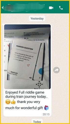 parent's review on havi riddling cards