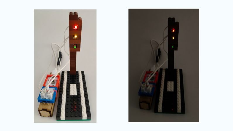 Static traffic light working model using Havi Elements & Bricks